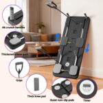 Everfit Pilates Board Foldable Reformer Multi Functional Exercise Trainer Black - Image 6