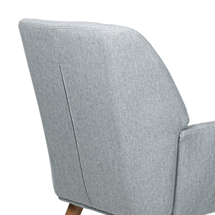 Oikiture 2x Armchair Lounge Sofa Fabric Accent Chairs Armchairs Grey - Image 7