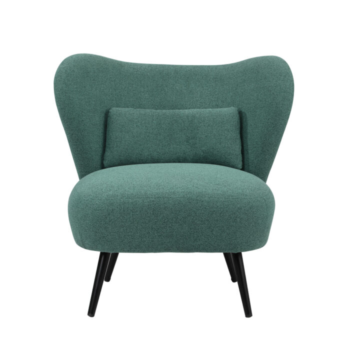 Oikiture 2x Armchair Lounge Chair Lumbar Pillow Wingback Linen Green - Image 7