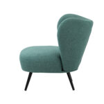 Oikiture 2x Armchair Lounge Chair Lumbar Pillow Wingback Linen Green - Image 2