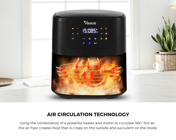 Vevare Air Fryer 5L Oven LCD Touch Oil Free Cooker 1500W - Image 4