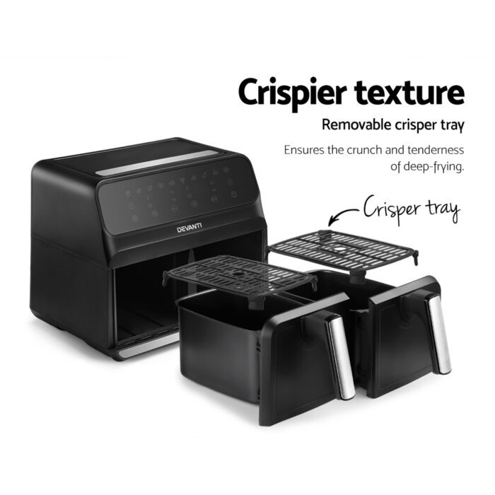 Devanti Air Fryer 8L Dual Zone Fryers - Image 6