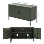 Artiss Buffet Sideboard Metal Cabinet - BASE Green - Image 4