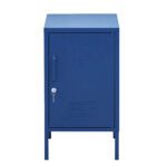 Artiss Bedside Table Metal Cabinet - Blue - Image 3