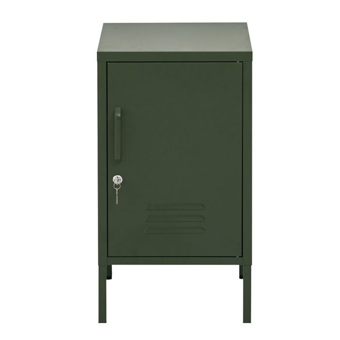 Artiss Bedside Table Metal Cabinet - Green - Image 3