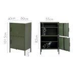 Artiss Buffet Sideboard Metal Cabinet - DOUBLE Green - Image 4