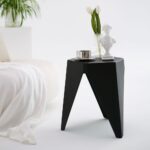 Artiss 4PC Puzzle Stool Plastic Bar Stools Stackable Black - Image 4