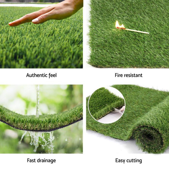 Prime Turf Artificial Grass 30mm 2mx5m 20SQM Synthetic Fake Lawn Turf Plastic Plant 4-coloured - Image 5