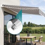 Instahut Retractable Folding Arm Awning Manual Sunshade 5Mx3M Grey White - Image 4