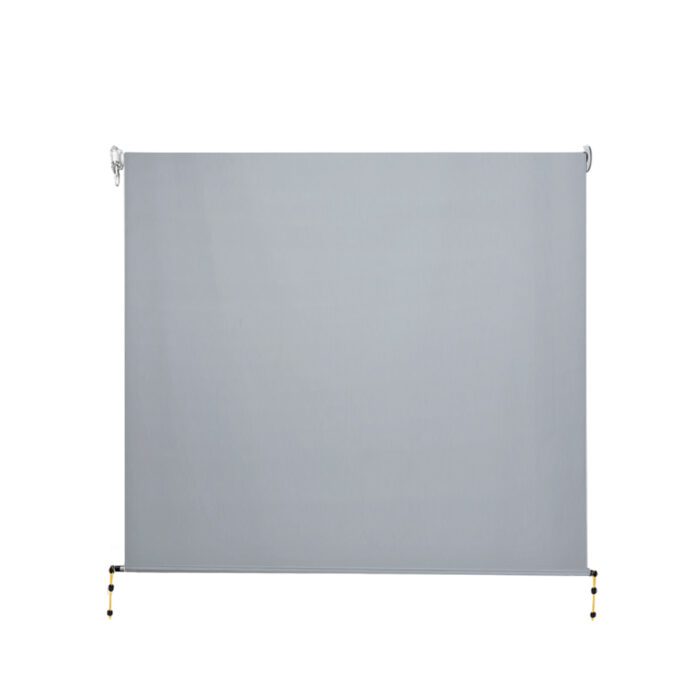 Instahut 3X2.5M Outdoor Blinds Awning Roll Down Screen Fabric Blinds Outdoor Window Shade Grey - Image 3