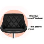 Artiss 4x Bar Stools Leather Padded Gas Lift Black - Image 5
