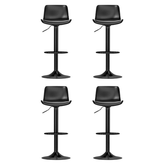 Artiss 4x Bar Stools Padded Seat Gas Lift Black - Image 3