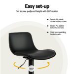 Artiss 4x Bar Stools Padded Seat Gas Lift Black - Image 6
