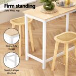 Artiss Bar Table and Stools Set Dining Desk Kitchen Chairs Cafe Pub - Image 6