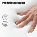 4x Artiss Bar Stools Kitchen Counter Rattan Chairs PU Leather Padding - Image 5