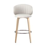 4x Artiss Bar Stools Dining Chairs Contoured Leather Wood Stool - Image 3