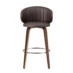 4x Artiss Bar Stools Dining Chairs Contoured Leather Wood Stool - Image 3