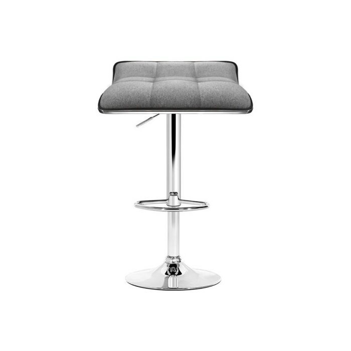Artiss 4x Bar Stools Linen Padded Gas Lift - Image 3