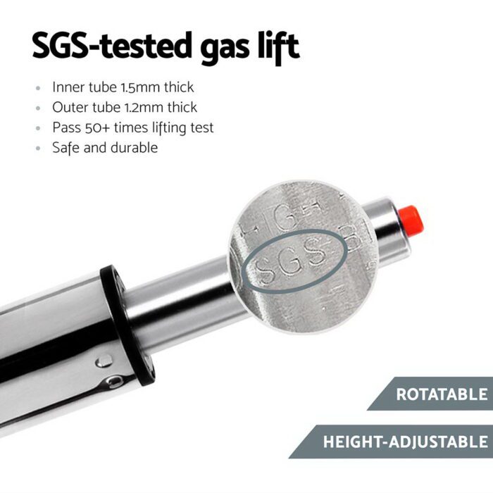 Artiss 4x Bar Stools Linen Padded Gas Lift - Image 6