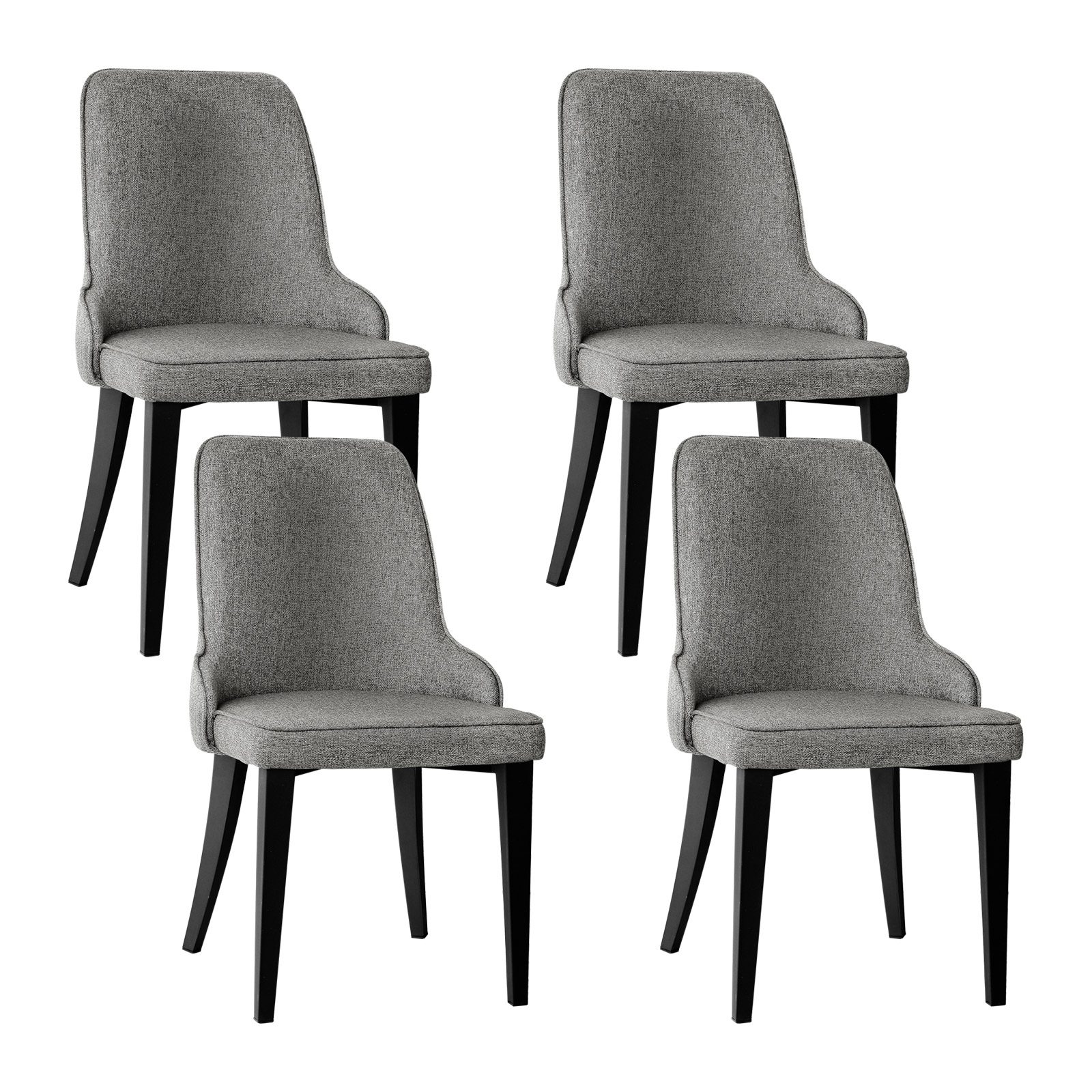BA-TW-V17-DIN5901-GYX4-202504171504-00 Artiss Dining Chairs Set of 4 Linen Fabric Grey - Image 1
