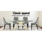 Artiss Dining Chairs Set of 4 Linen Fabric Grey - Image 4