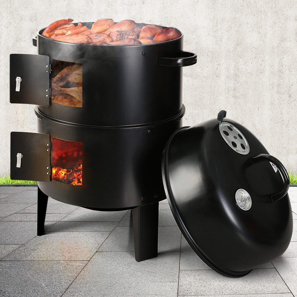 BBQ-SMOKER-3IN1-202502281644-00 Grillz BBQ Grill 3-In-1 Charcoal Smoker - Image 1