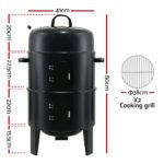 Grillz BBQ Grill 3-In-1 Charcoal Smoker - Image 2