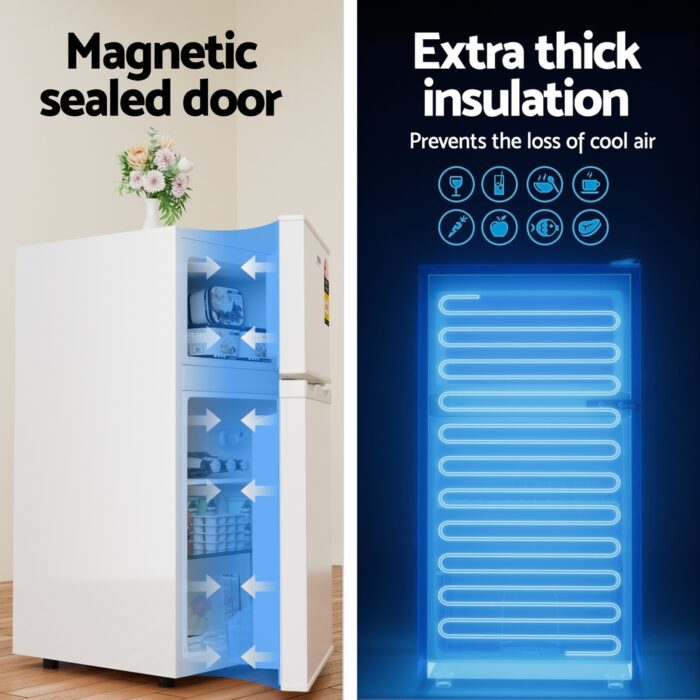 Devanti 85L Bar Fridge Mini Freezer Refrigerator White - Image 5