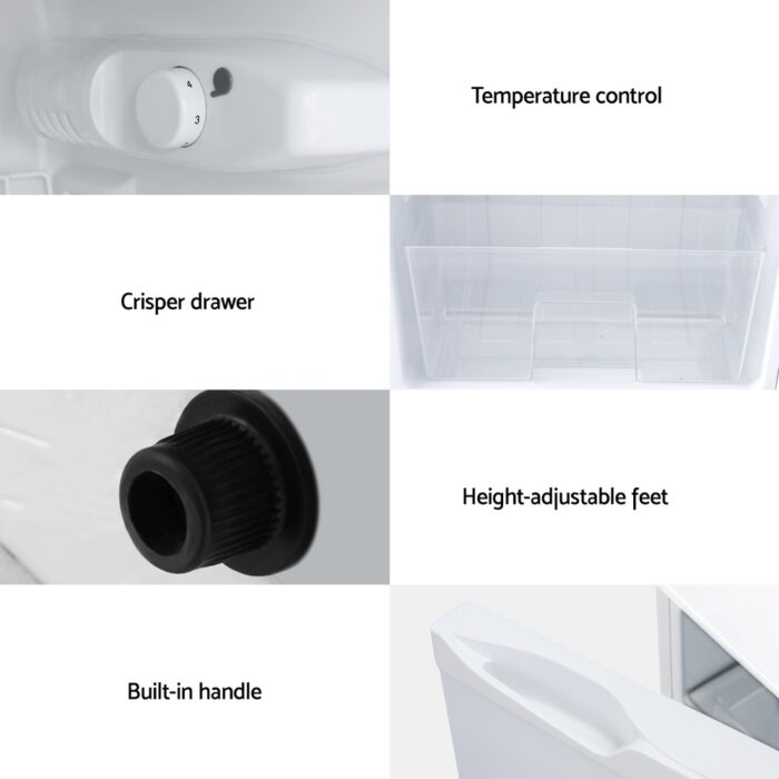 Devanti 85L Bar Fridge Mini Freezer Refrigerator White - Image 6