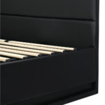 Oikiture Bed Frame with Mattress King Size LED Gas Lift Black LAYZ - Image 6