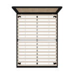 Oikiture Bed Frame Queen Size Real Rattan Headboard Black - Image 8