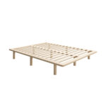 Oikiture Bed Frame Double Size Wooden Bed Base