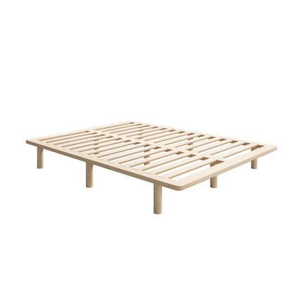 Oikiture Bed Frame Double Size Wooden Bed Base