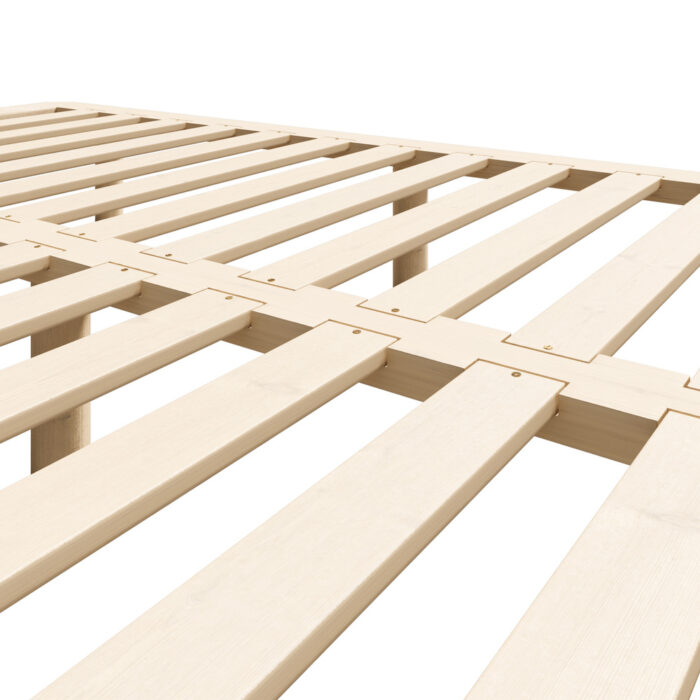 Oikiture Bed Frame Double Size Wooden Bed Base - Image 7