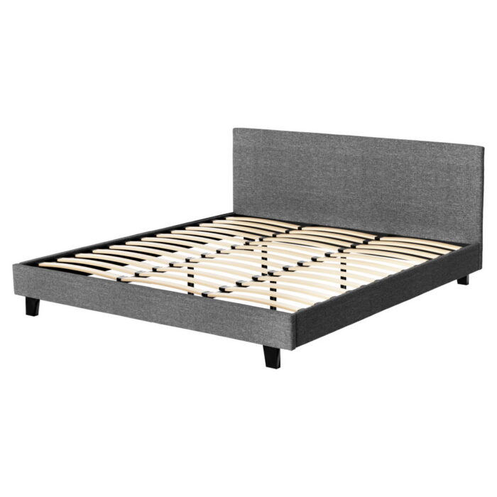 Artiss Bed Frame King Size Grey NEO - Image 3
