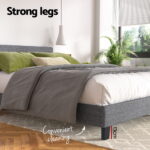 Artiss Bed Frame King Size Grey NEO - Image 5