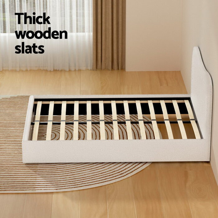 Artiss Bed Frame Double Size Boucle DARA - Image 5