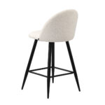 Oikiture 4x Bar Stools Kitchen Counter Stool White Boucle Padded - Image 7