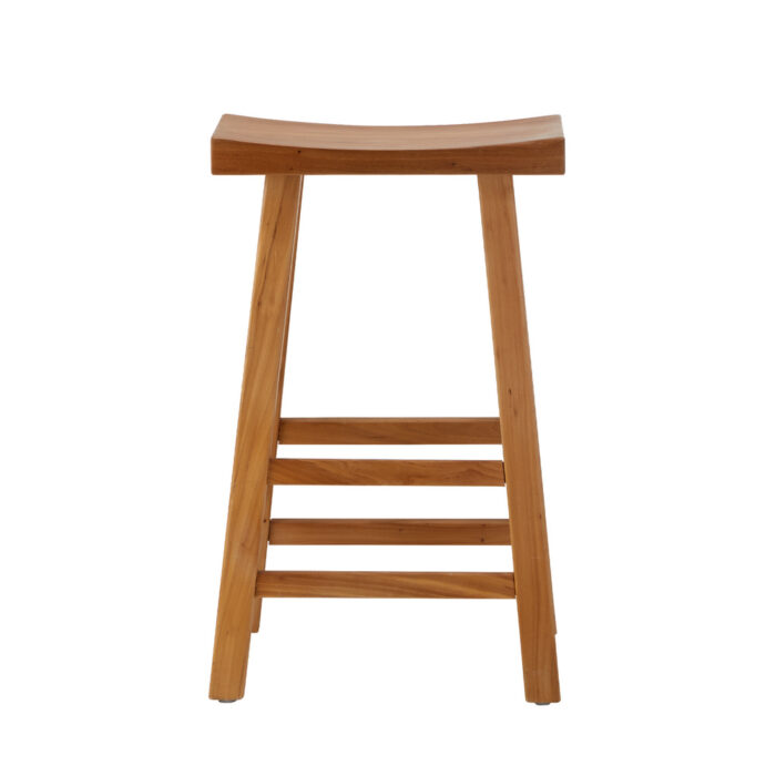 Oikiture Bar Stool Wooden Counter Chairs Natural - Image 2