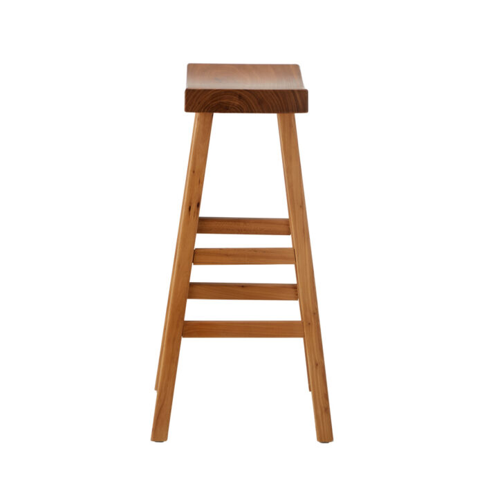 Oikiture Bar Stool Wooden Counter Chairs Natural - Image 5