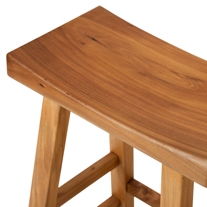 Oikiture Bar Stool Wooden Counter Chairs Natural - Image 7