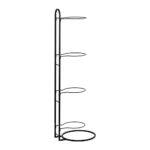 Everfit Ball Storage Rack Sports Equipment Organizer 4-Tier Holder for Garage Gym Black