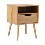 Oikiture Bedside Tables Set of 2 Wood - Image 7
