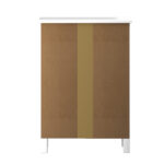 Oikiture Bedside Table 3 Drawers Hamptons Furniture White - Image 7