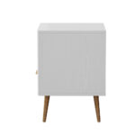 Oikiture 2x Bedside Table 1 Drawer Open Shelf Nightstand White - Image 8