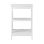 Oikiture 2x Side Table Coffee Bedside Sofa Storage 3-tier Shelf White - Image 2
