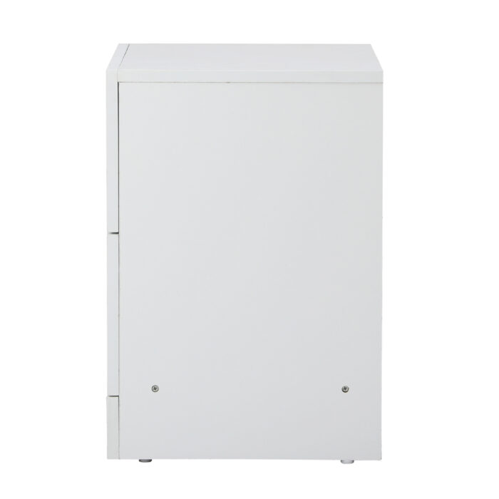 Oikiture Bedside Table 2 Drawers Side Table White - Image 6