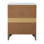 Oikiture Bedside Table 2 Drawers Side Table White - Image 5