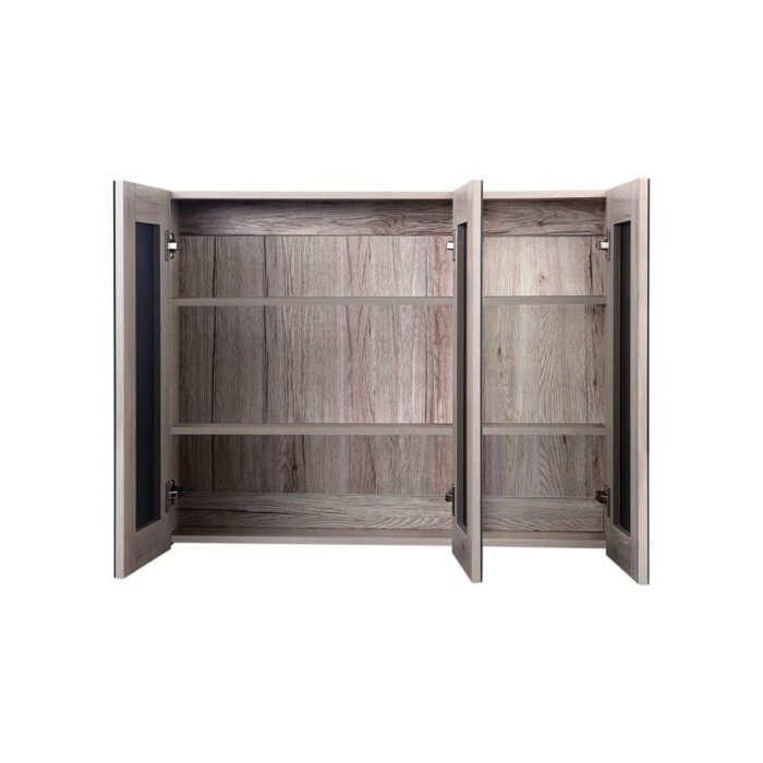 Cefito Bathroom Mirror Cabinet 900x720mm Oak - Image 3