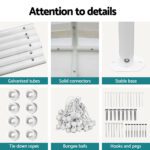 Instahut Carports 6x6m Carport Kits Steel Shelter Gazebo Canopy Garage Portable Garden Shed - Image 6